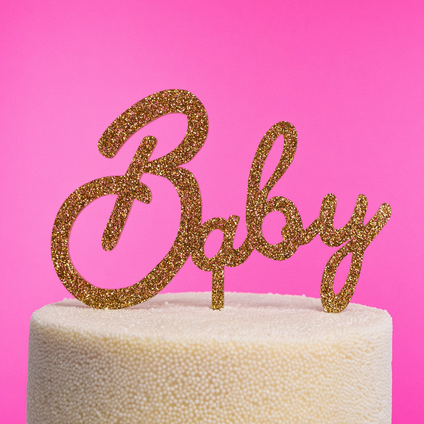 Baby Cake Topper- Gold