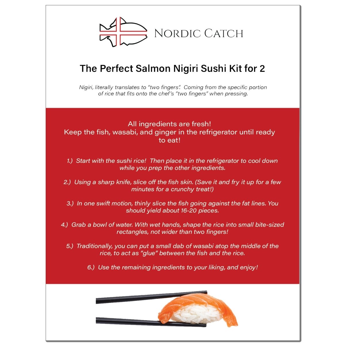 Perfect Salmon Nigiri Sushi Kit for 2