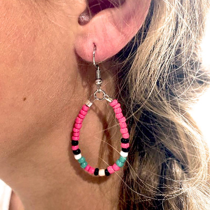 HAND-BEADED EARRINGS