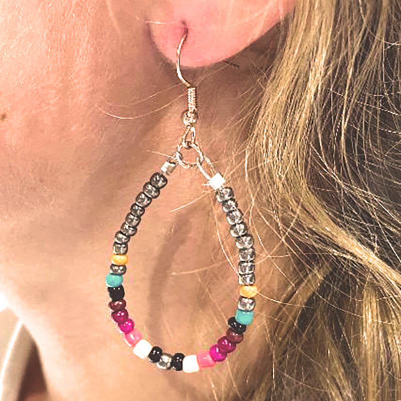 HAND-BEADED EARRINGS