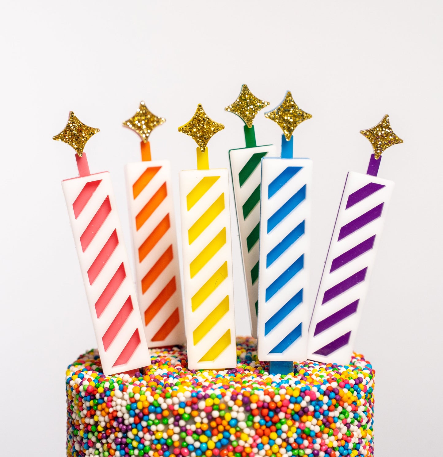 Candle Cake Topper- Warm Colors