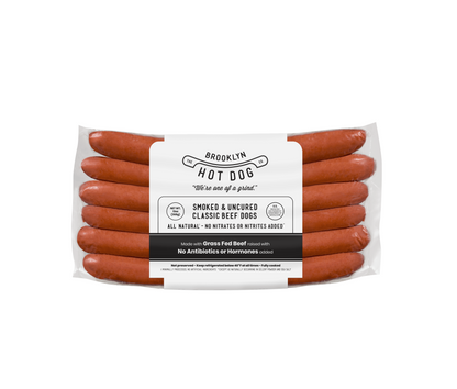 Brooklyn Hot Dog Classic Beef Hot Dogs, 13oz
