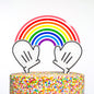 Rainbow Hands Cake Topper