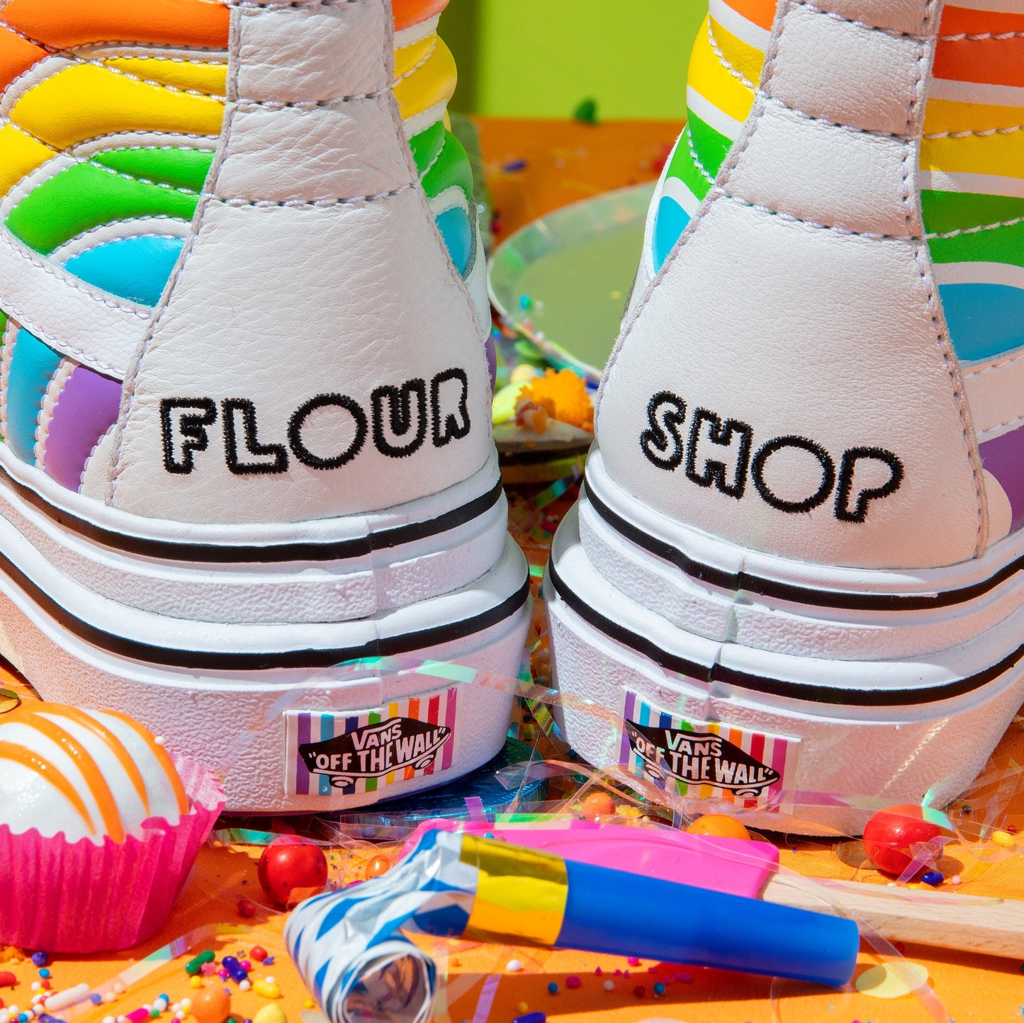 VANS X FLOUR SHOP SUPER COMFYCUSH SK8-HI RAINBOW