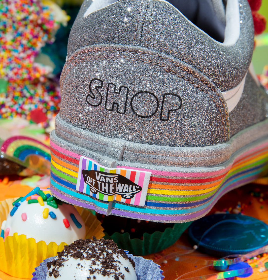 Vans old skool glitter rainbow shop