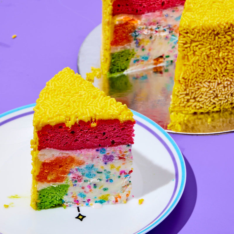 Rainbow Ice Cream Explosion® Cake