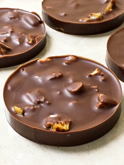 Milk Chocolate Peanut Brittle Mendiant