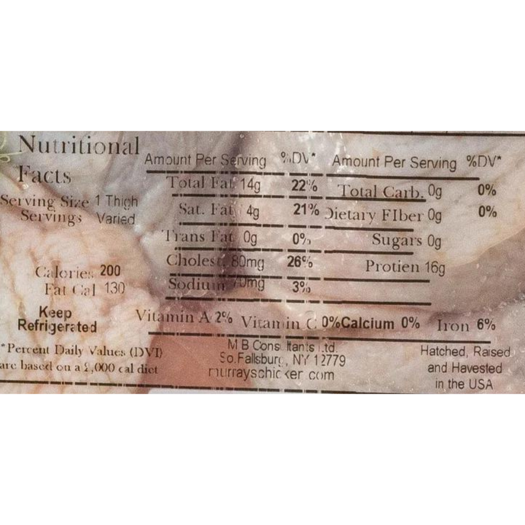 Murray's Chicken Bone-In Thighs, 18-24oz
