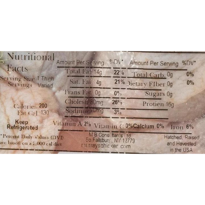 Murray's Chicken Bone-In Thighs, 18-24oz