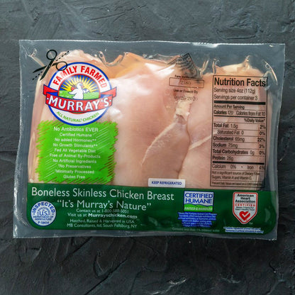 Murray's Boneless Skinless Chicken Breast, 3x 6oz Breasts