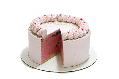Raspberry Green Tea Jelly Ice Cream Cake