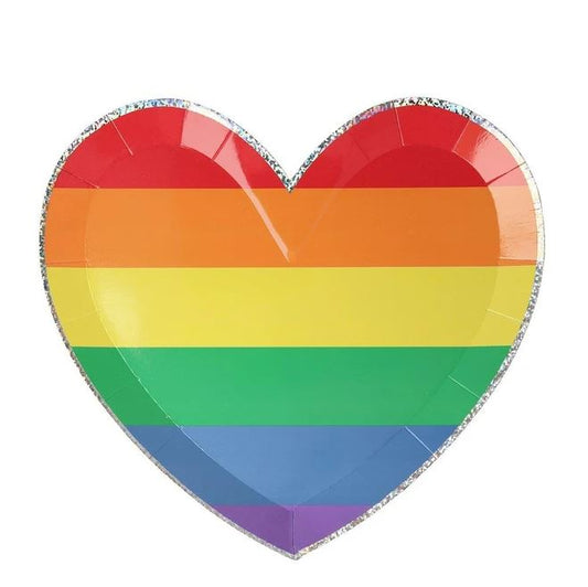Rainbow Heart Plates (Small)