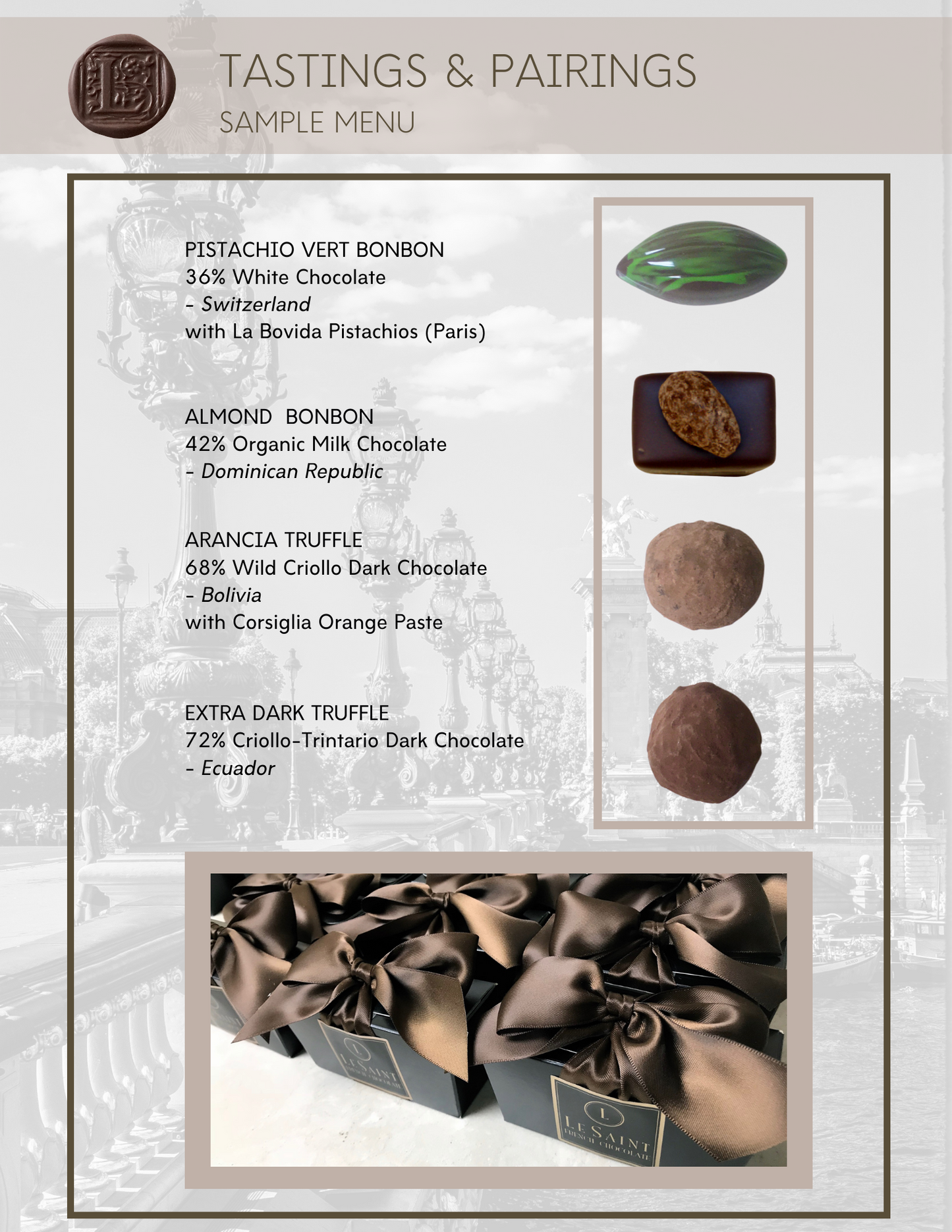 Chocolate Tasting Box for Wine Pairing