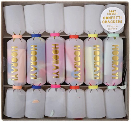Hooray Confetti Small Crackers (x 6)
