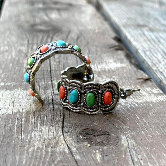 VINTAGE WIDE HOOP EARRINGS