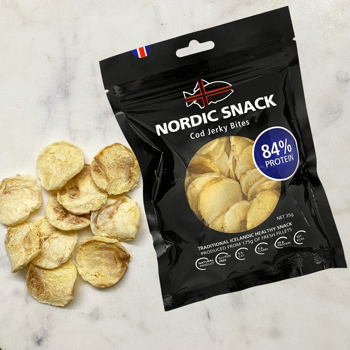 Dried Cod Bites, Nordic Snack (35g)