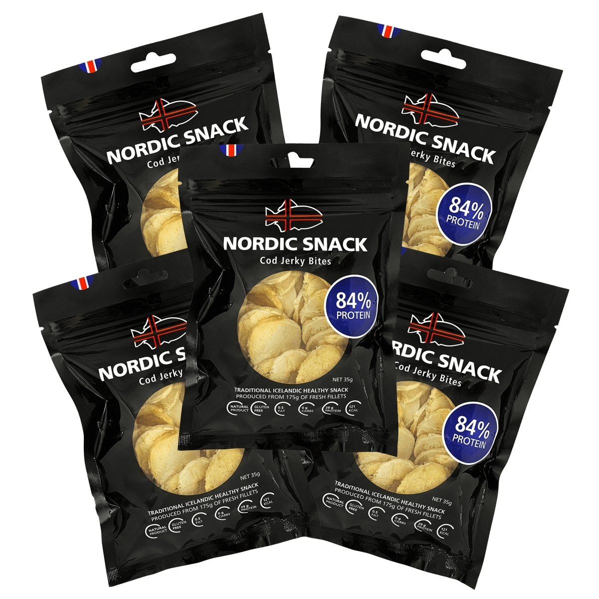 Dried Cod Bites, Nordic Snack (35g)