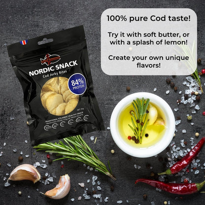 Dried Cod Bites, Nordic Snack (35g)