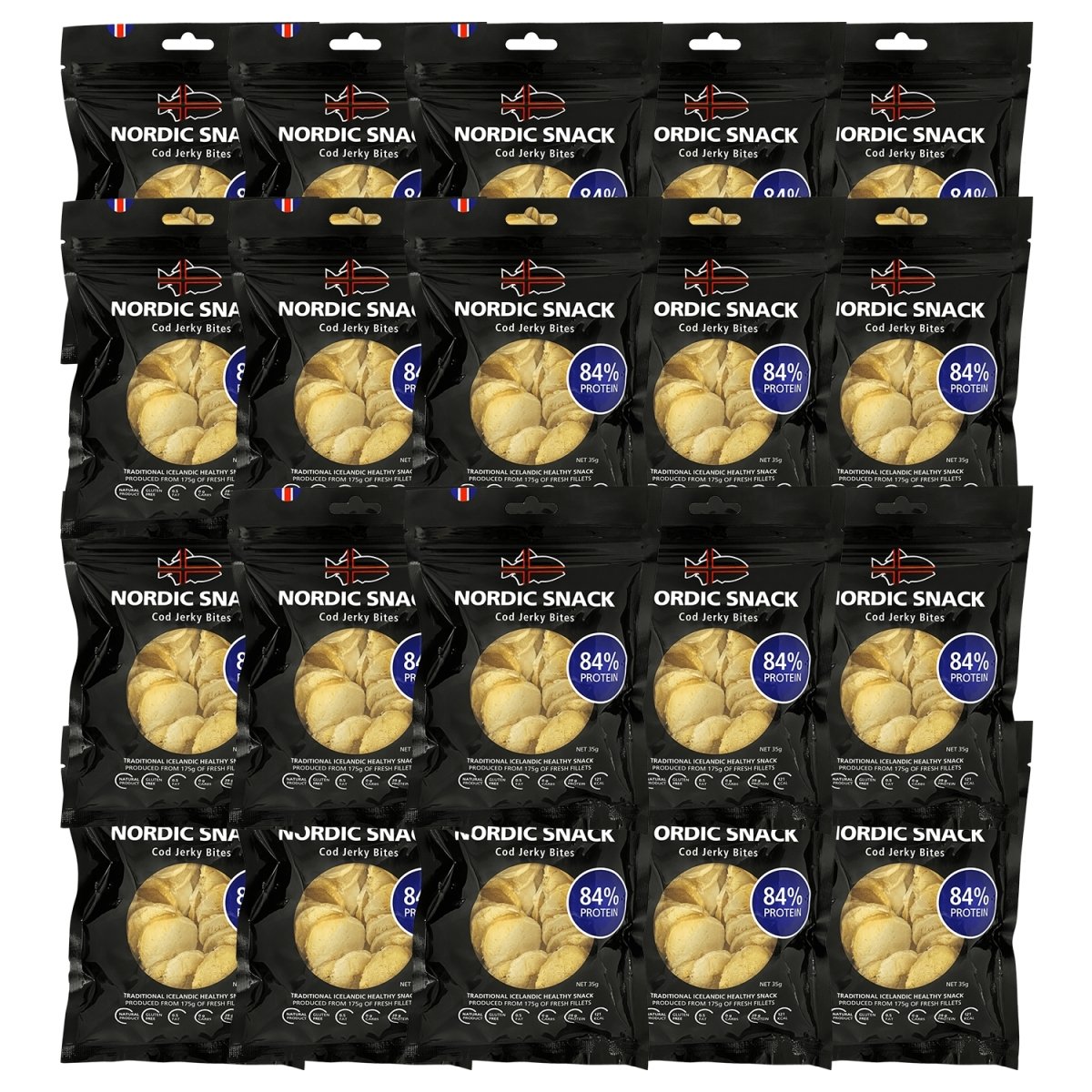 Dried Cod Bites, Nordic Snack (35g)
