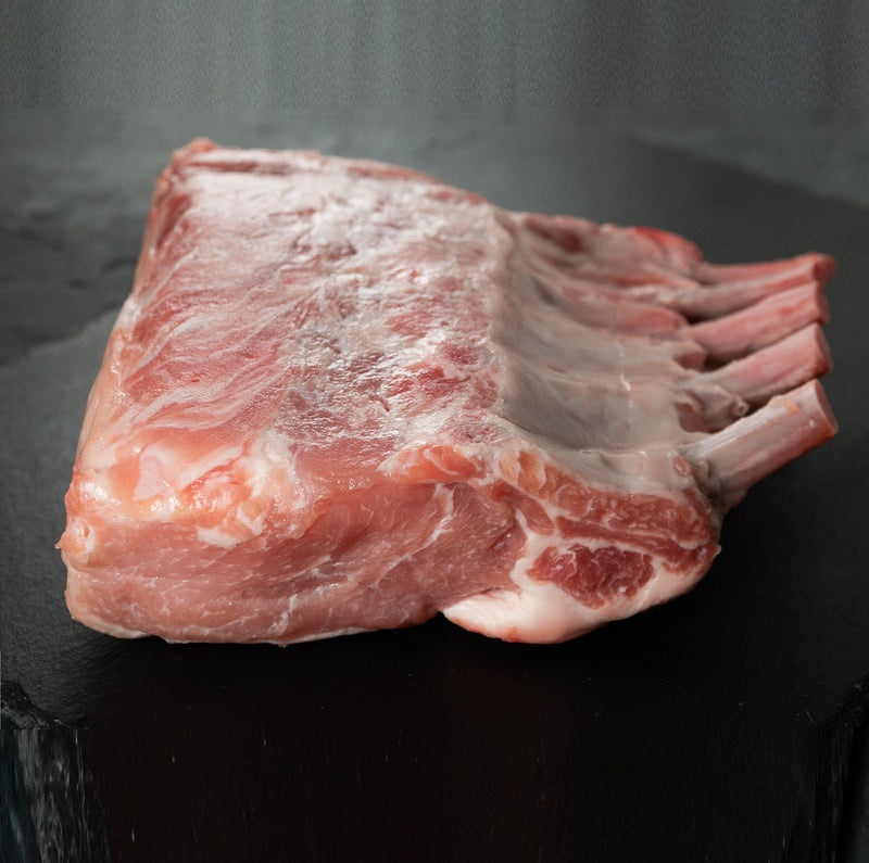 Duroc Pork Frenched 5-Bone Rack, 3.0+lbs