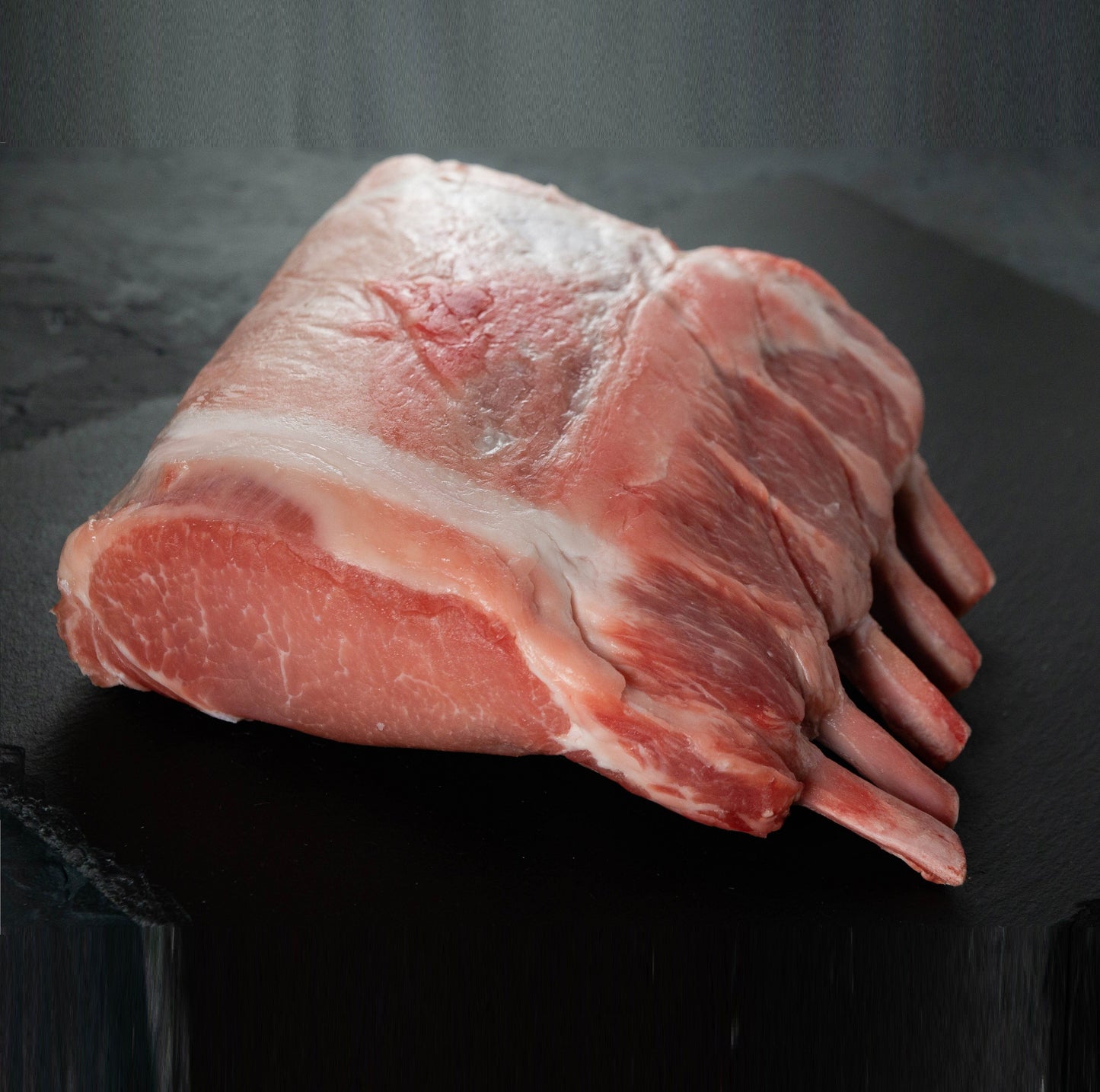 Duroc Pork Frenched 5-Bone Rack, 3.0+lbs
