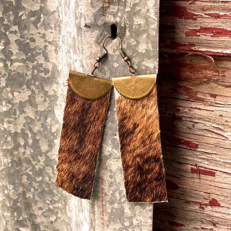 COWHIDE EARRINGS