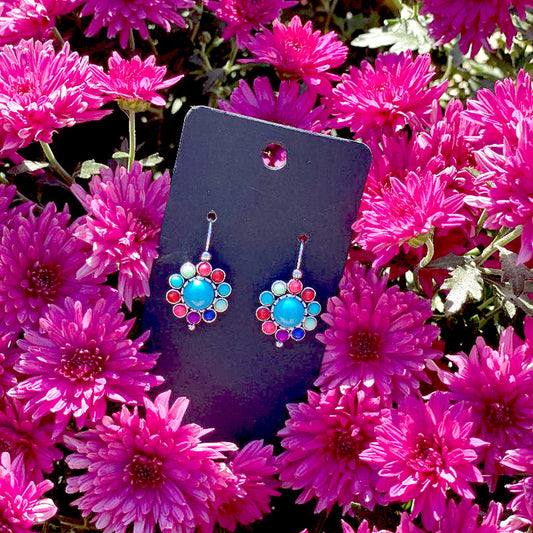 MILTI-COLOR STONE EARRINGS