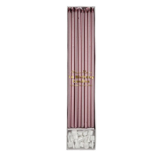 Metallic Pink Long Candles