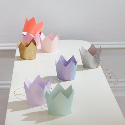 Mini Glitter Party Crowns