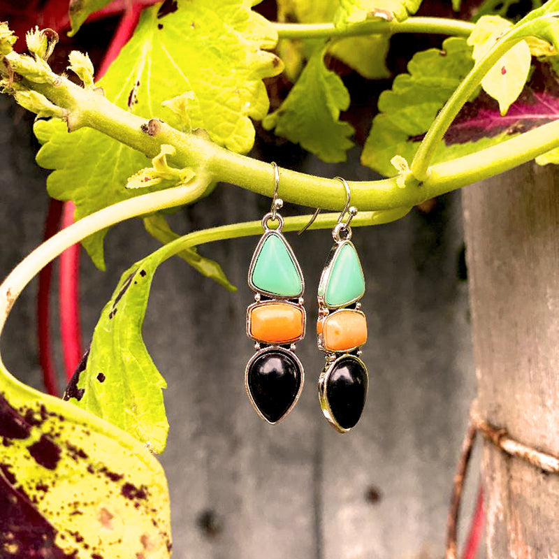 MILTI-COLOR STONE EARRINGS