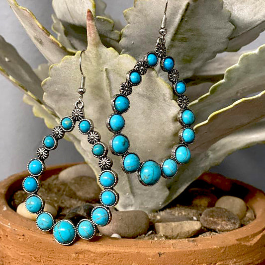 TEARDROP TURQUOISE EARRINGS