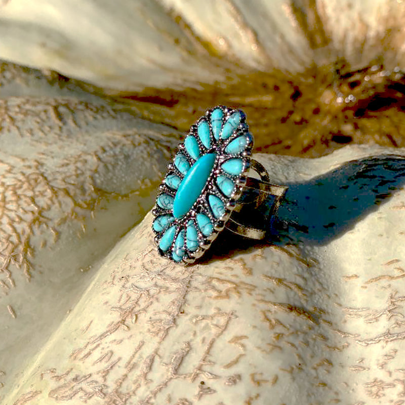 ADJUSTABLE TURQUOISE RING