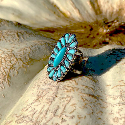 ADJUSTABLE TURQUOISE RING