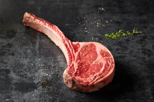 Bone-In Tomahawk Ribeye BMS 8+, Approximately 48 oz.