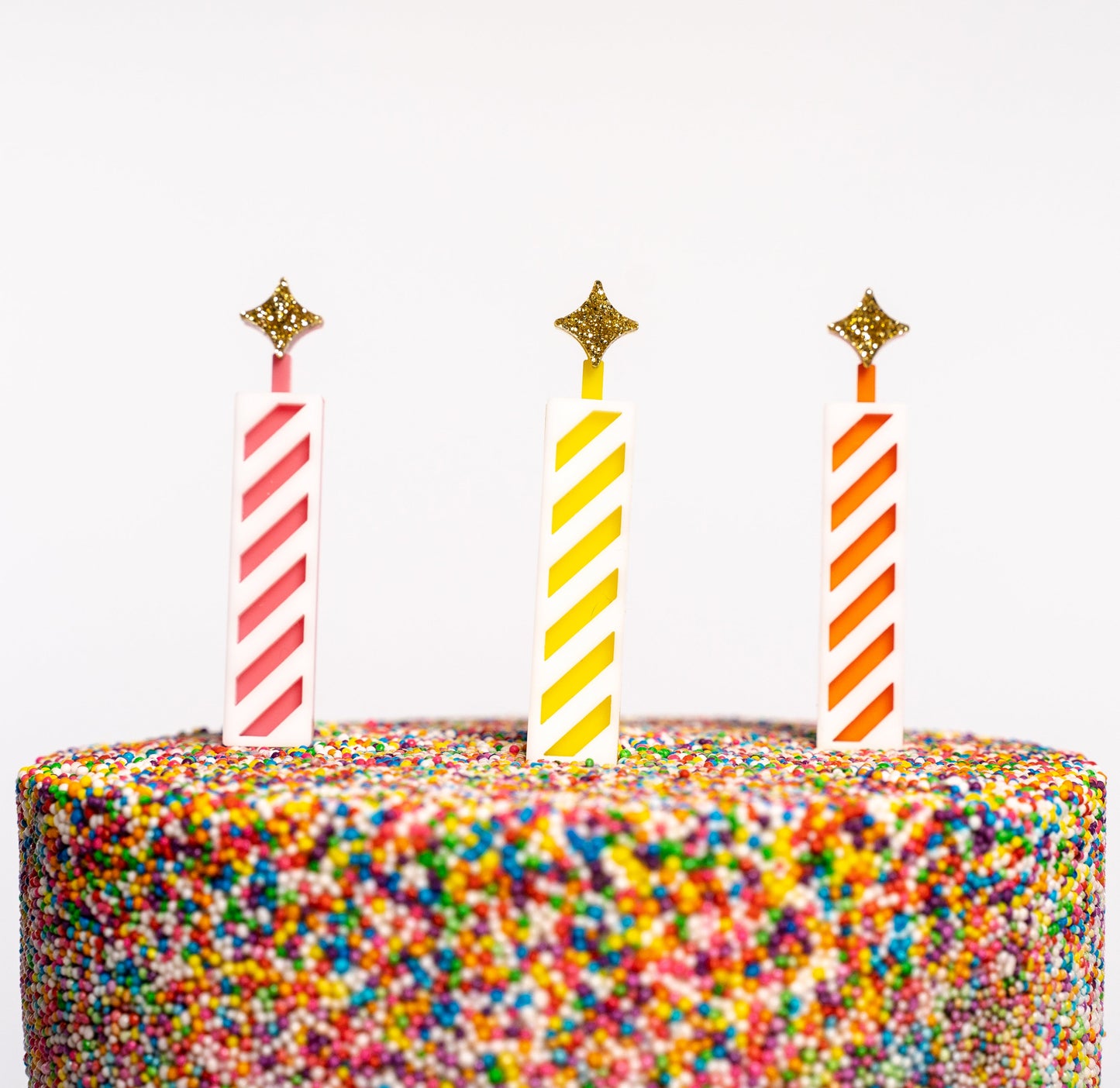 Candle Cake Topper- Warm Colors