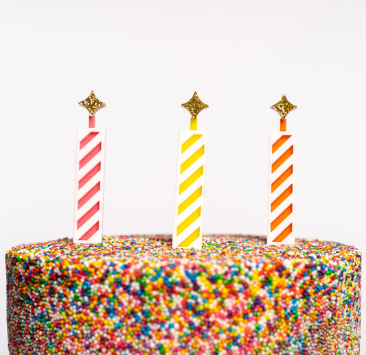 Candle Cake Topper- Warm Colors